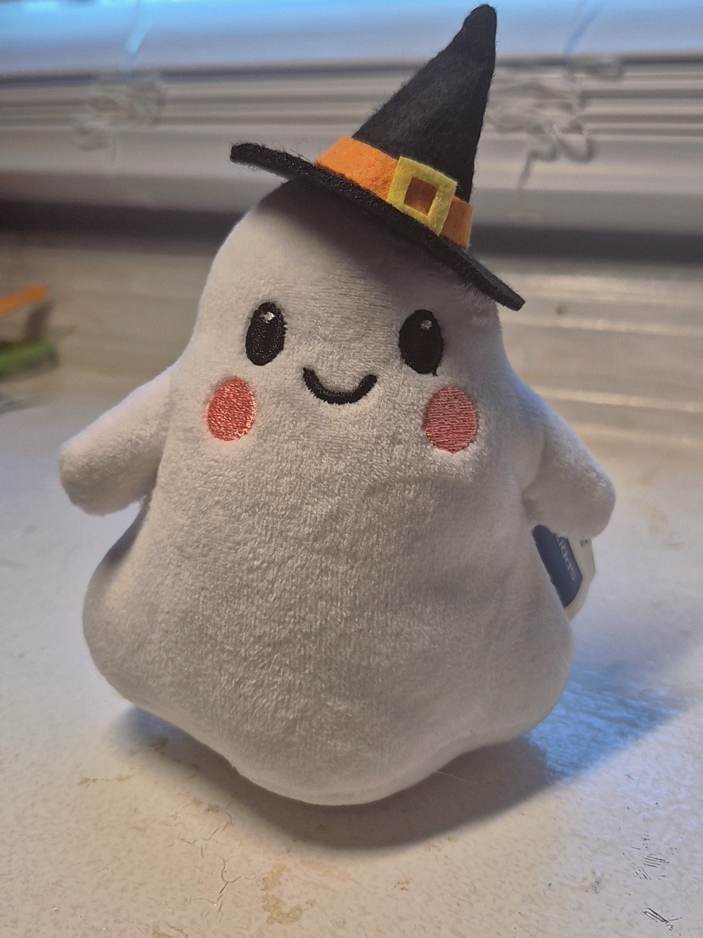 Cute White Ghost Plush Toy with Witch Hat - Kids Toy